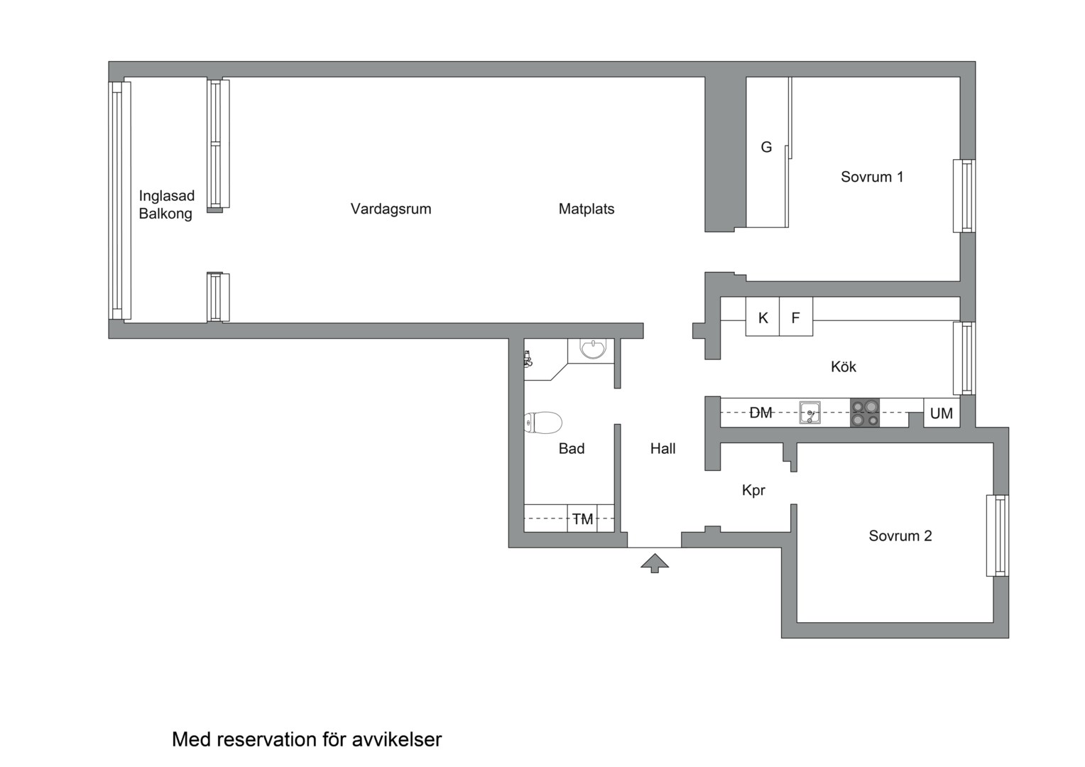Planlösning från Brommavägen 4, Kommande i Vireberg, Solna