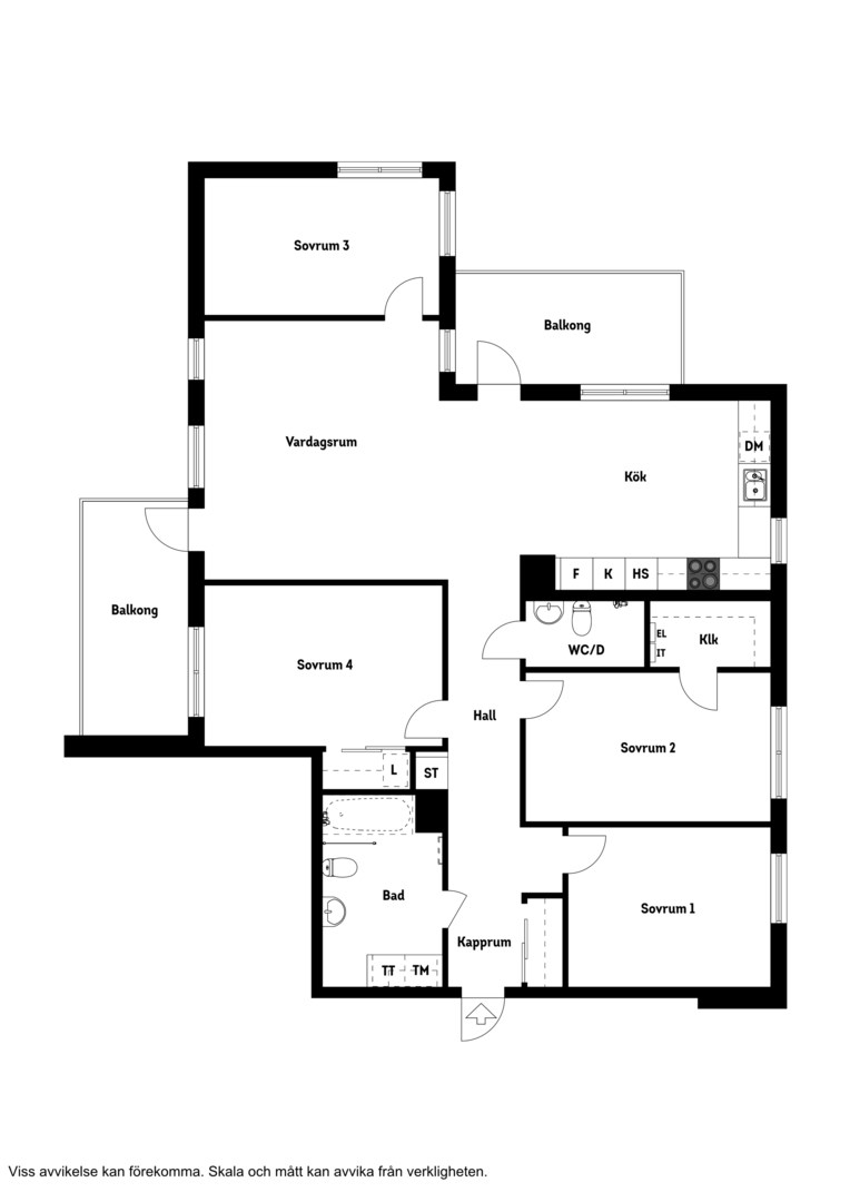 Planlösning från Brotorps allé 2, Till salu i Brotorp - Järvastaden, Sundbyberg