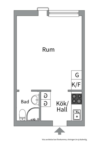 Planlösning från Vaksalagatan 55, Såld i Fålhagen, Uppsala