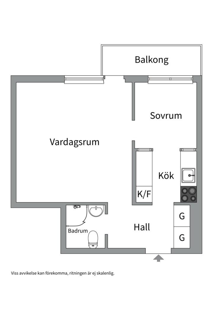 Planlösning från Vänskapsvägen 40, Kommande i Kungsholmen - Stora Essingen, Stockholm