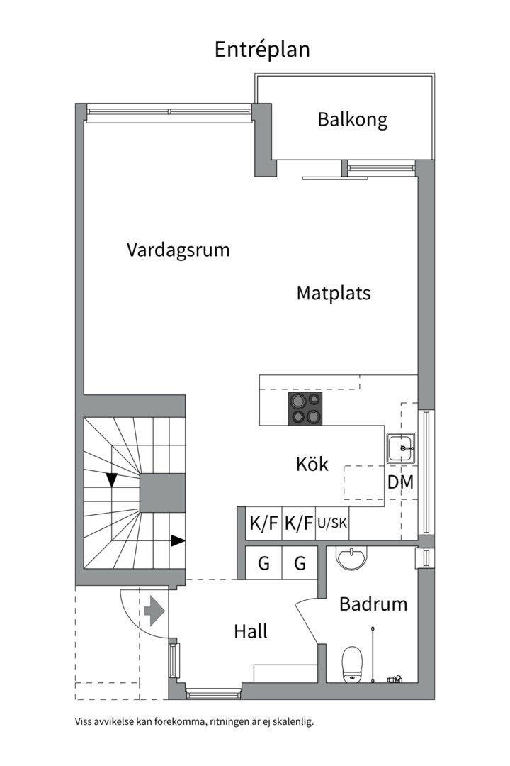 Planlösning från Tollarevägen 29B, Till salu i Tollare, Nacka