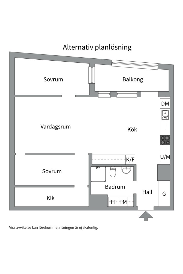 Planlösning från Mjölnarvägen 4 B, Till salu i Kvarnholmen, Nacka