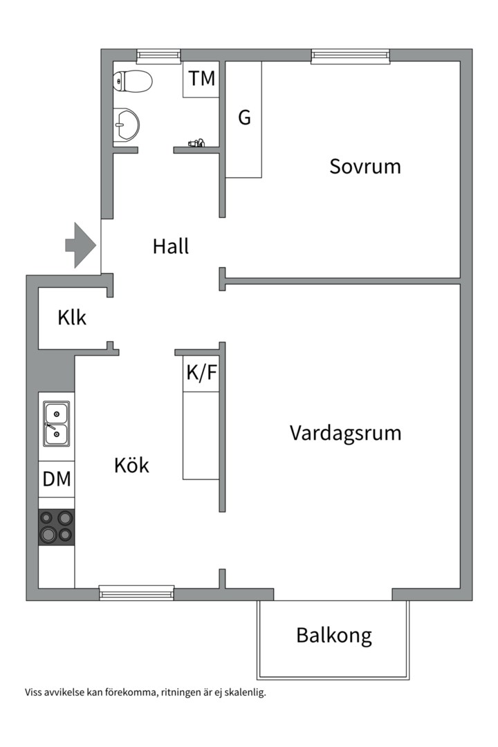 Planlösning från Österängsgatan 3, Kommande i Fålhagen, Uppsala