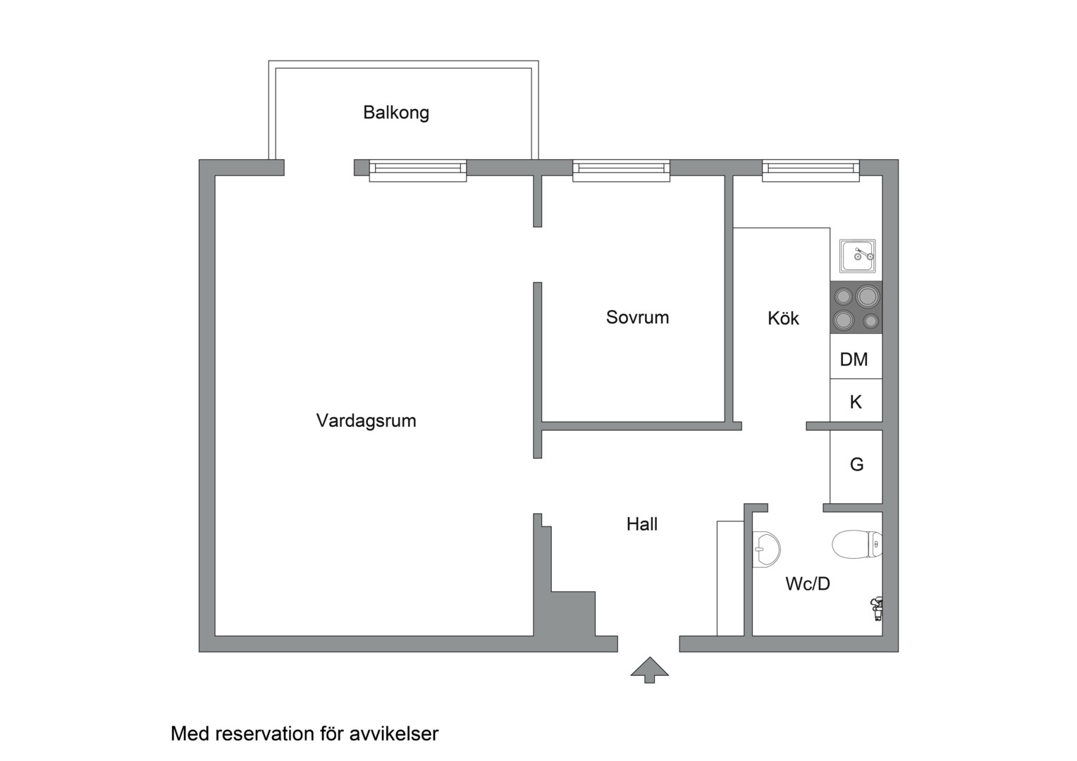 Planlösning från Tulegatan 73, Till salu i Centrala Sundbyberg, Sundbyberg