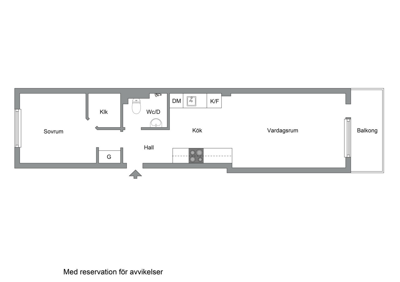 Planlösning från Tulegatan 6B, Kommande i Centrala Sundbyberg, Sundbyberg