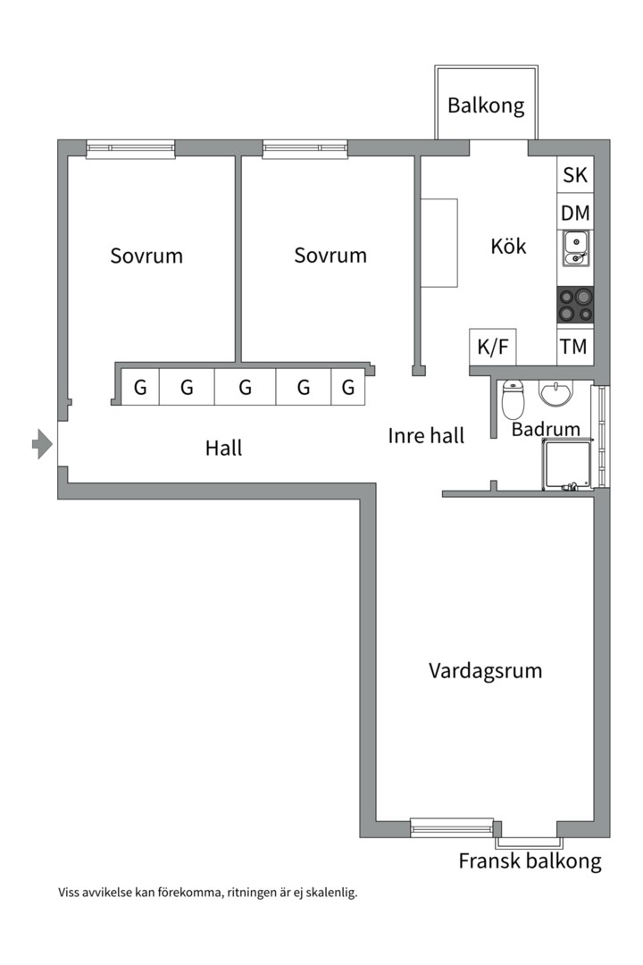 Planlösning från Centrumvägen 7B, Till salu i Alunda, Östhammar