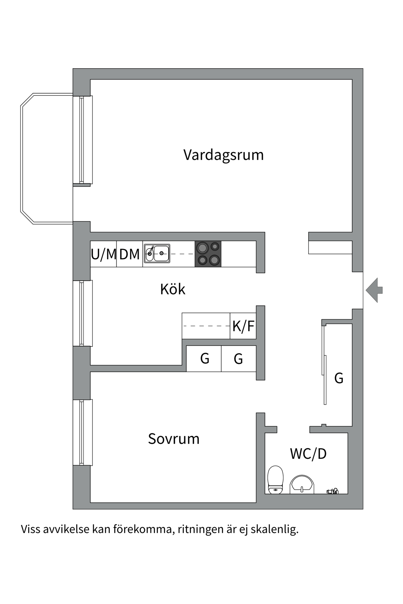 Bostadsbild från Årstagatan 13, Kommande i Salabacke, Uppsala