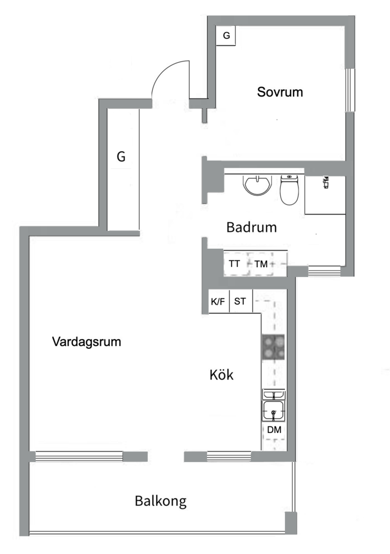 Planlösning från Siloplatsen 8, Kommande i Kvarnholmen, Nacka