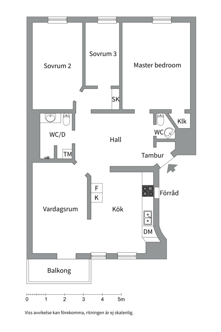 Planlösning från Frejgatan 55, Såld i Vasastan - Odenplan, Stockholm