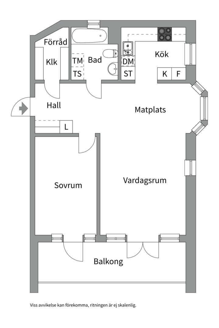 Planlösning från Salabacksgatan 24A, Till salu i Salabacke, Uppsala