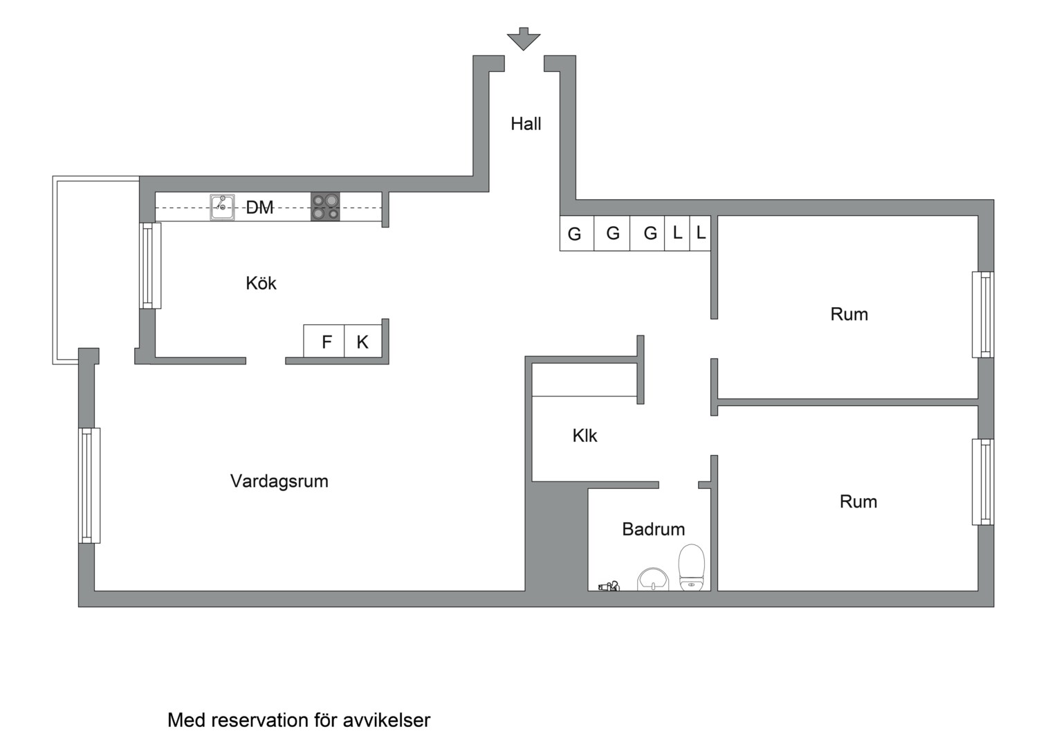 Planlösning från Nybodagatan 4, Till salu i Solna - Skytteholm, Solna