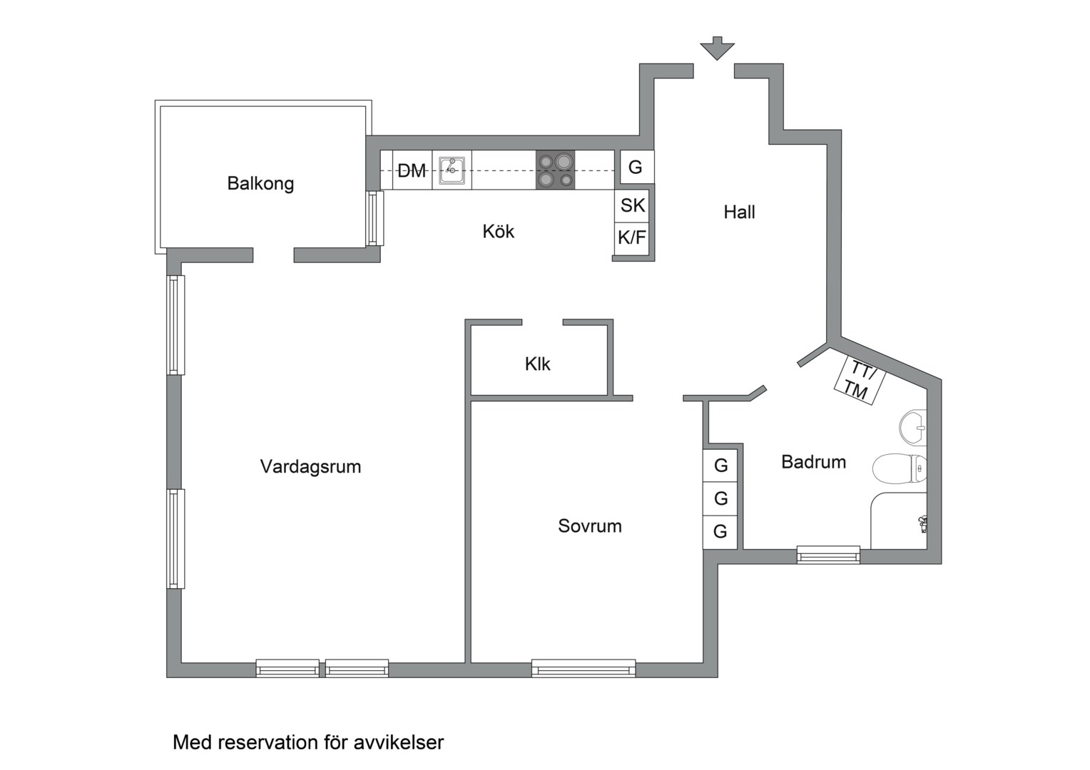Planlösning från Marviksvägen 10, Till salu i Årsta / Gullmarsplan, Stockholm