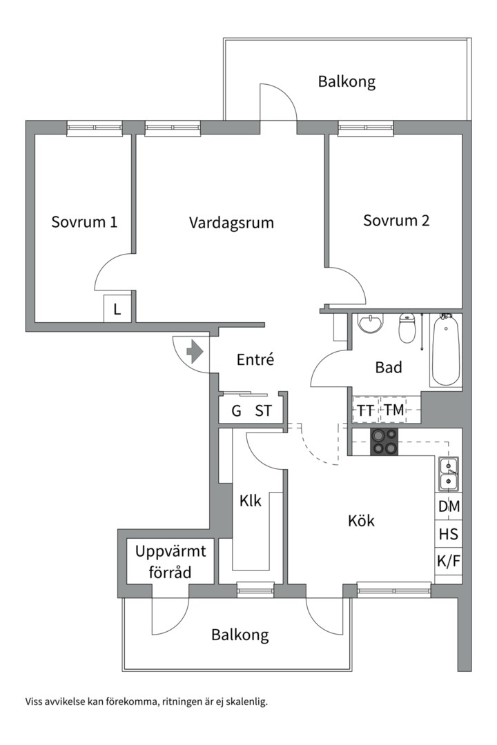 Planlösning från Ekfatsgatan 4, 6 tr, Till salu i Liljeholmen - Liljeholmskajen, Stockholm