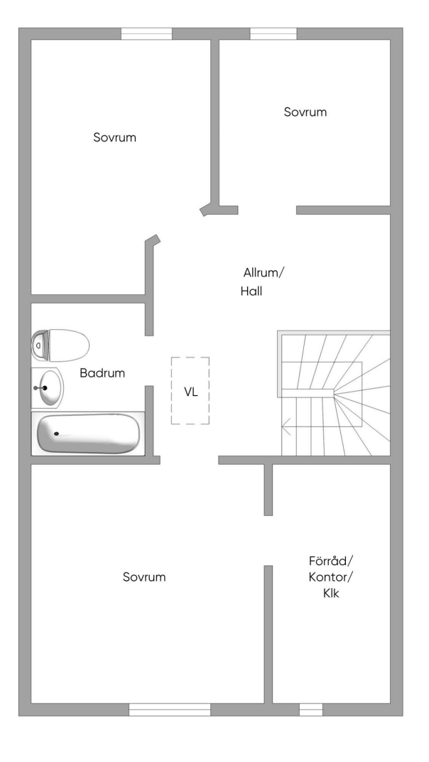 Planlösning från Landåvägen 51, Kommande i Jarlaberg, Nacka