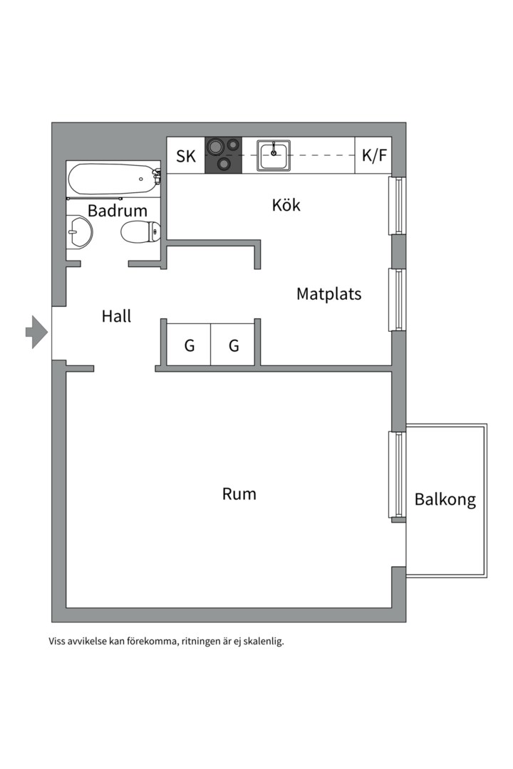 Planlösning från Svartbäcksgatan 107 B, Kommande i Svartbäcken, Uppsala