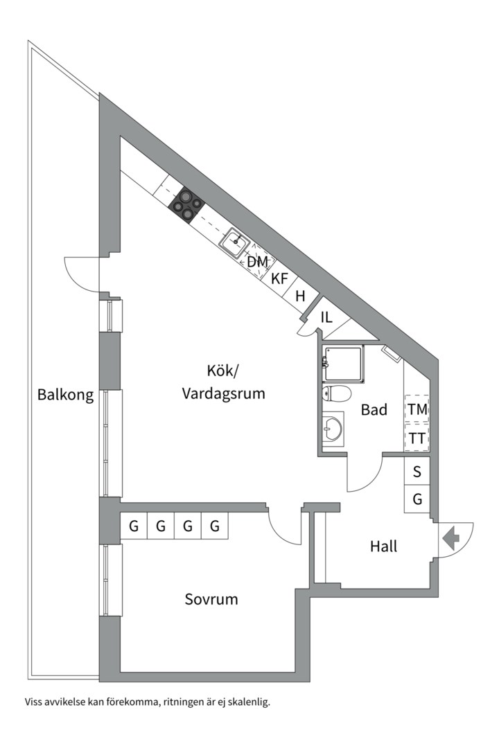 Planlösning från Rosterigränd 3, 7tr, Såld i Liljeholmen - Liljeholmskajen, Stockholm