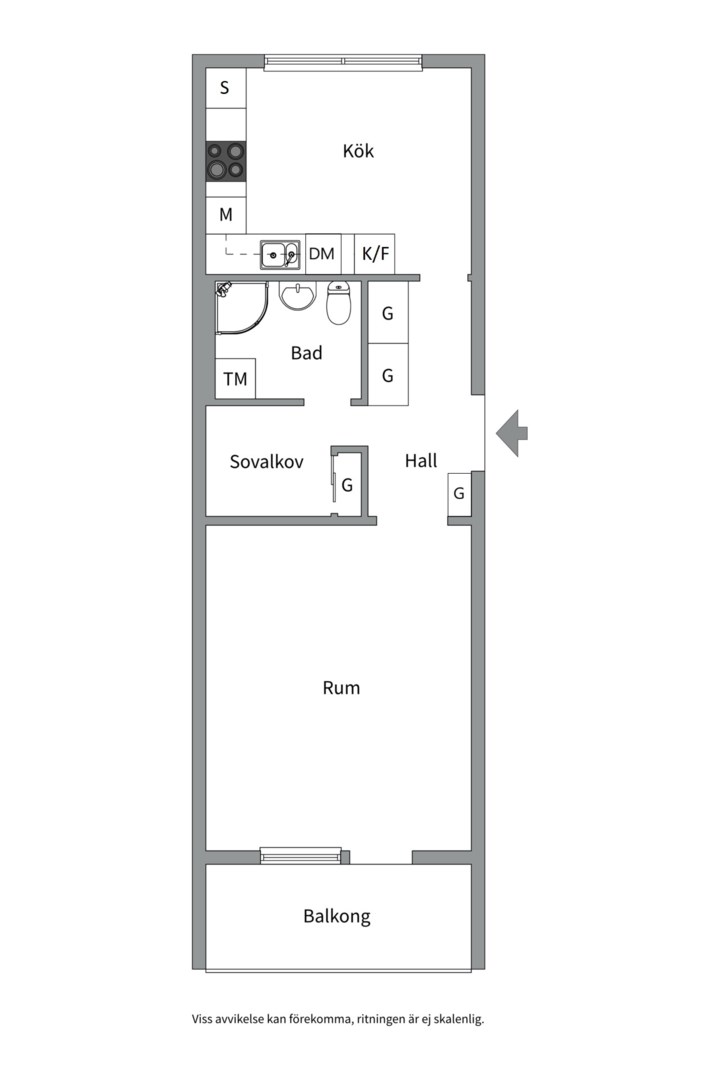 Planlösning från Ferlinsgatan 105, Till salu i Löten, Uppsala