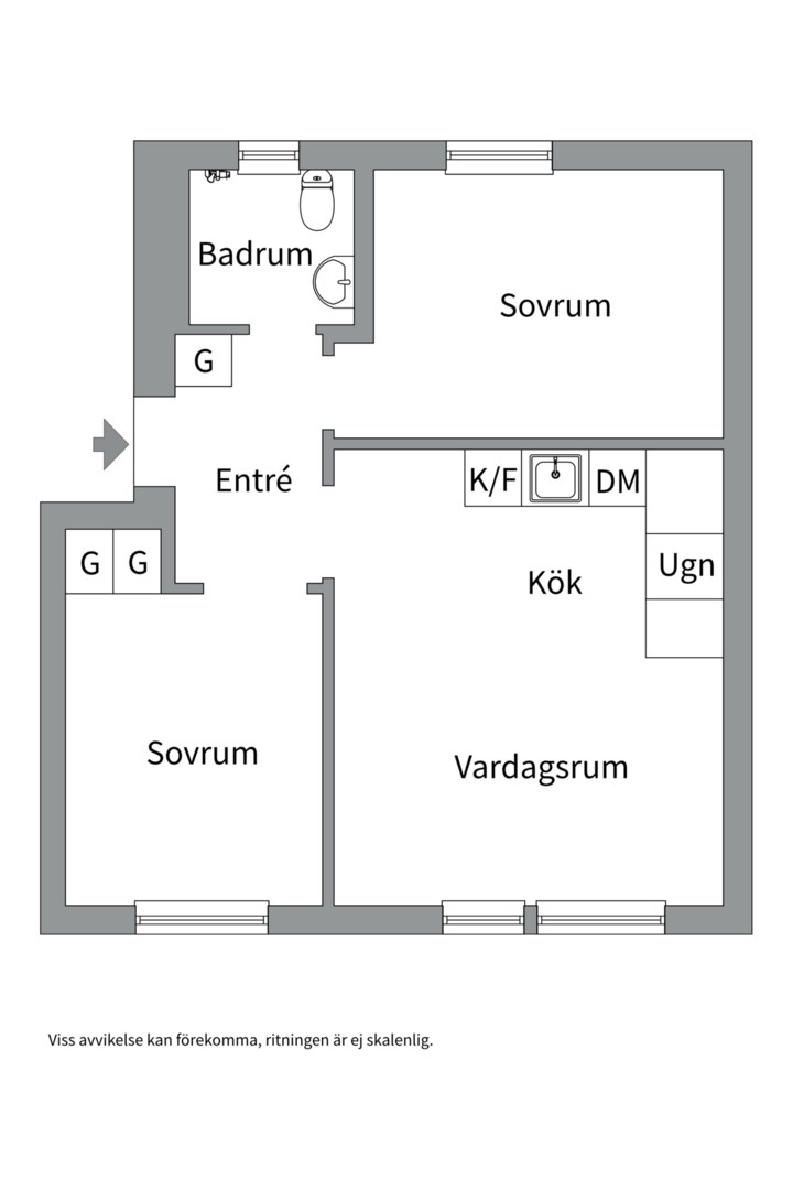 Planlösning från Fastlagsvägen 17, 3tr, Till salu i Midsommarkransen, Stockholm