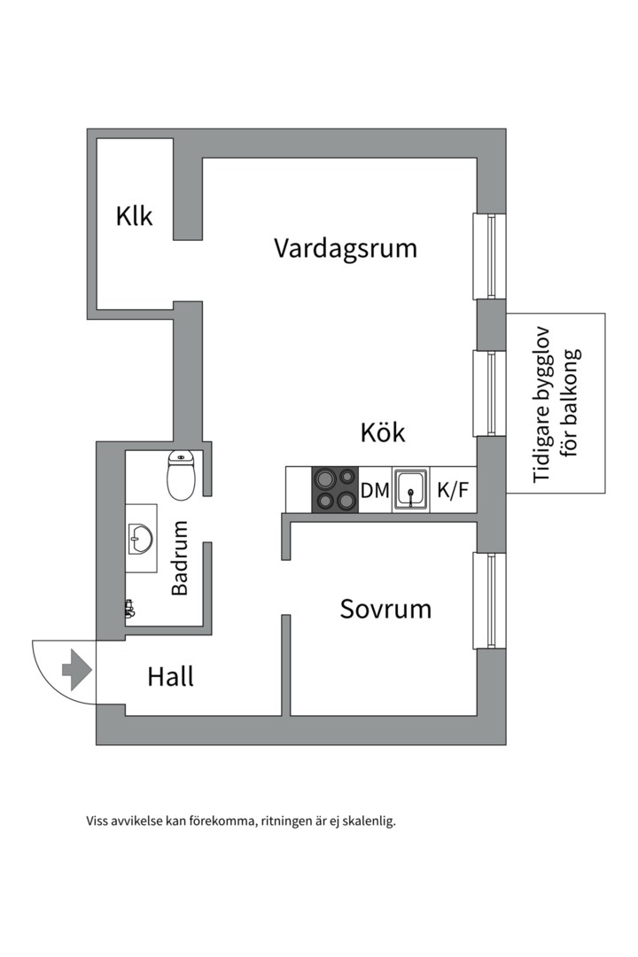 Planlösning från Karlbergsvägen 75A, Såld i Vasastan - Birkastan, Stockholm