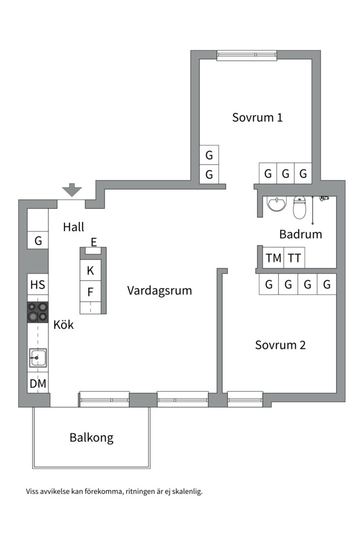 Planlösning från Bågljusvägen 3, Till salu i Kungsholmen - Fridhemsplan, Stockholm
