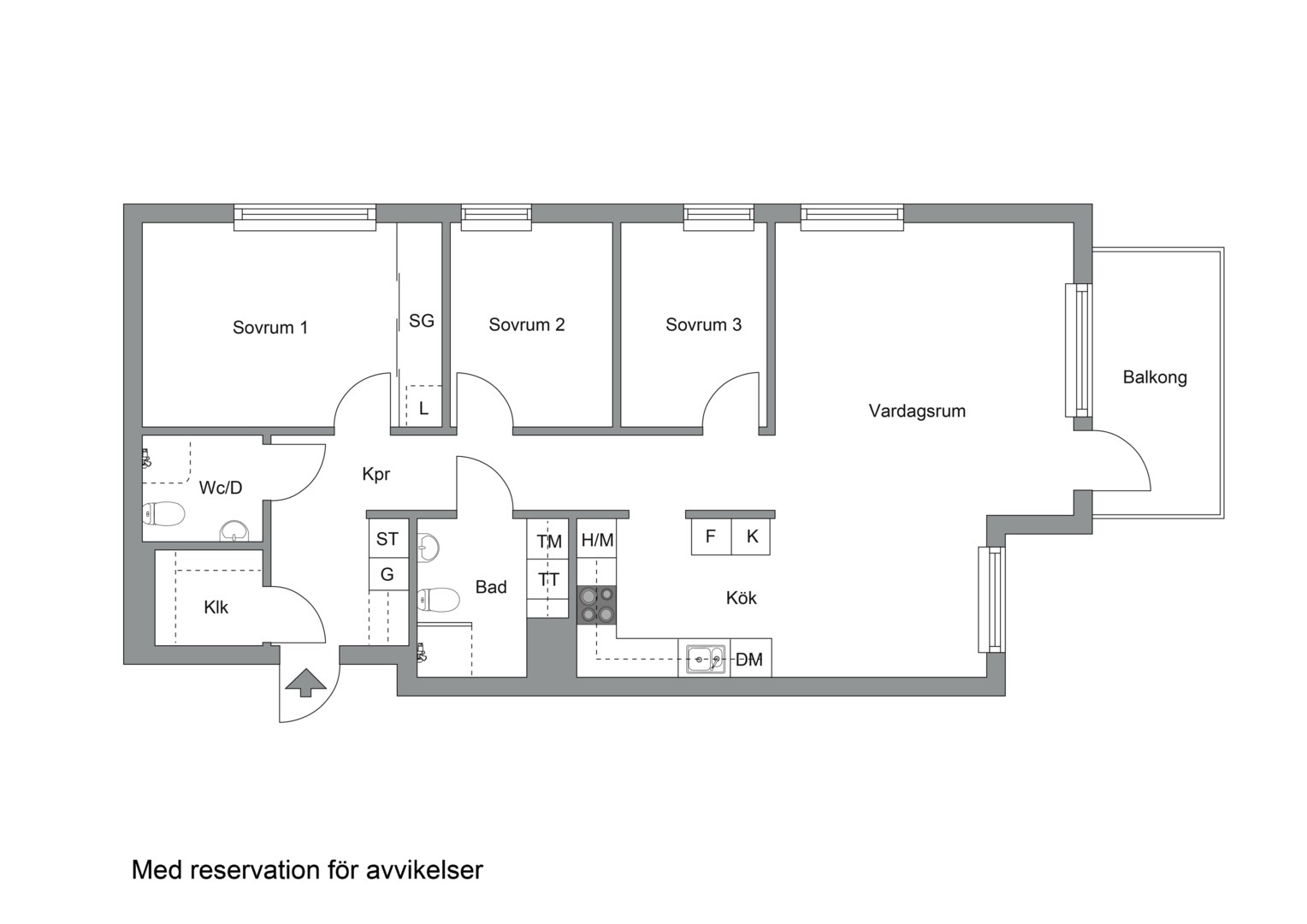 Planlösning från Fridensborgsvägen 153, Till salu i Järvastaden, Solna