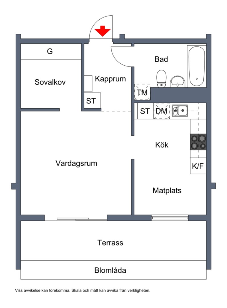 Planlösning från Elgentorpsvägen 19, Kommande i Tullinge Centralt, Botkyrka