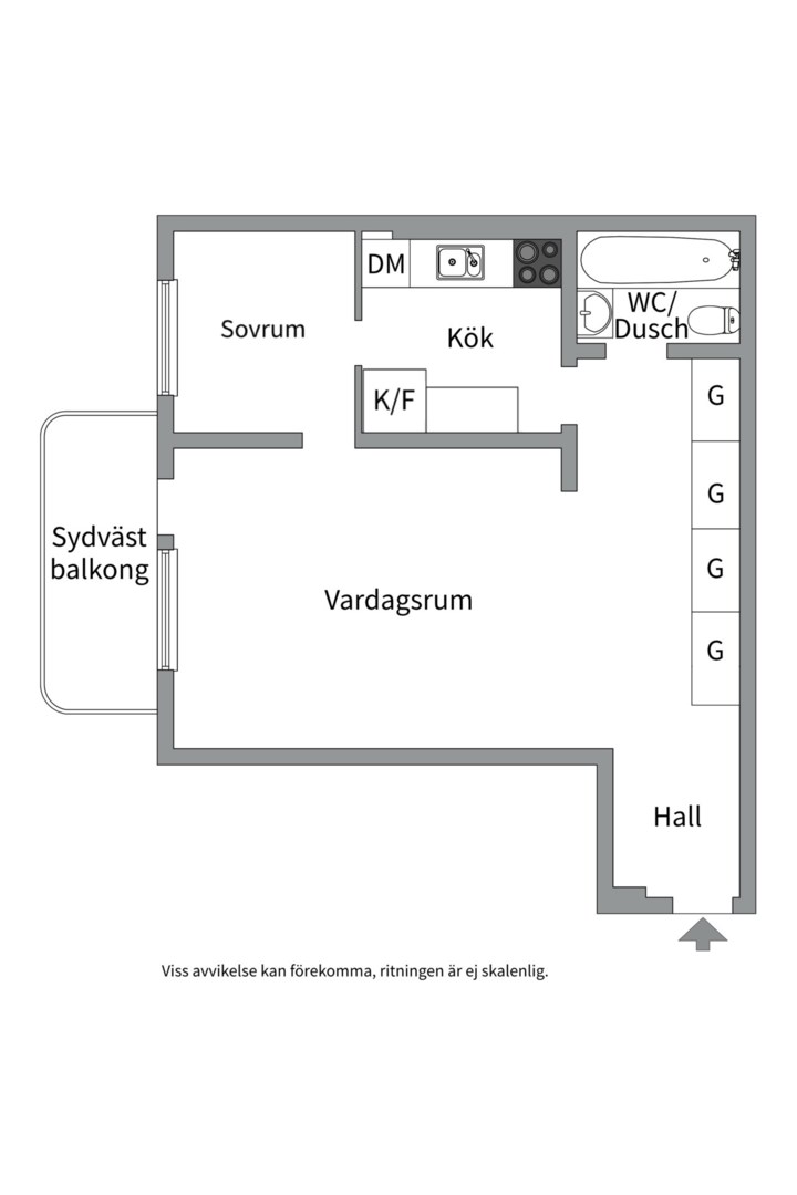 Planlösning från Strålgatan 19, Såld i Kungsholmen - Lilla Essingen, Stockholm