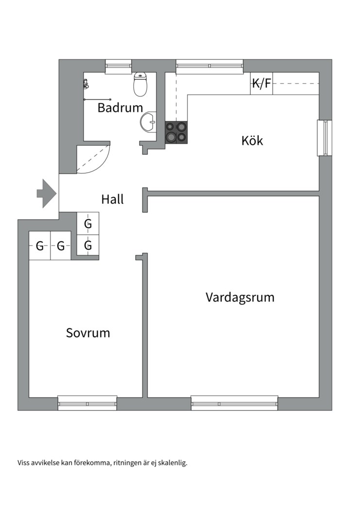 Planlösning från Fastlagsvägen 15, Till salu i Midsommarkransen, Stockholm