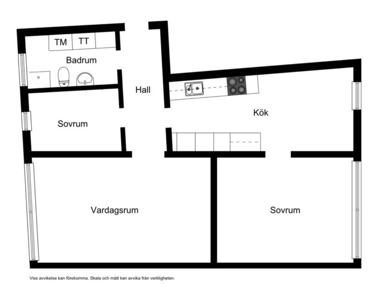Planlösning från Henriksdalsringen 25, Till salu i Henriksdalsberget, Nacka