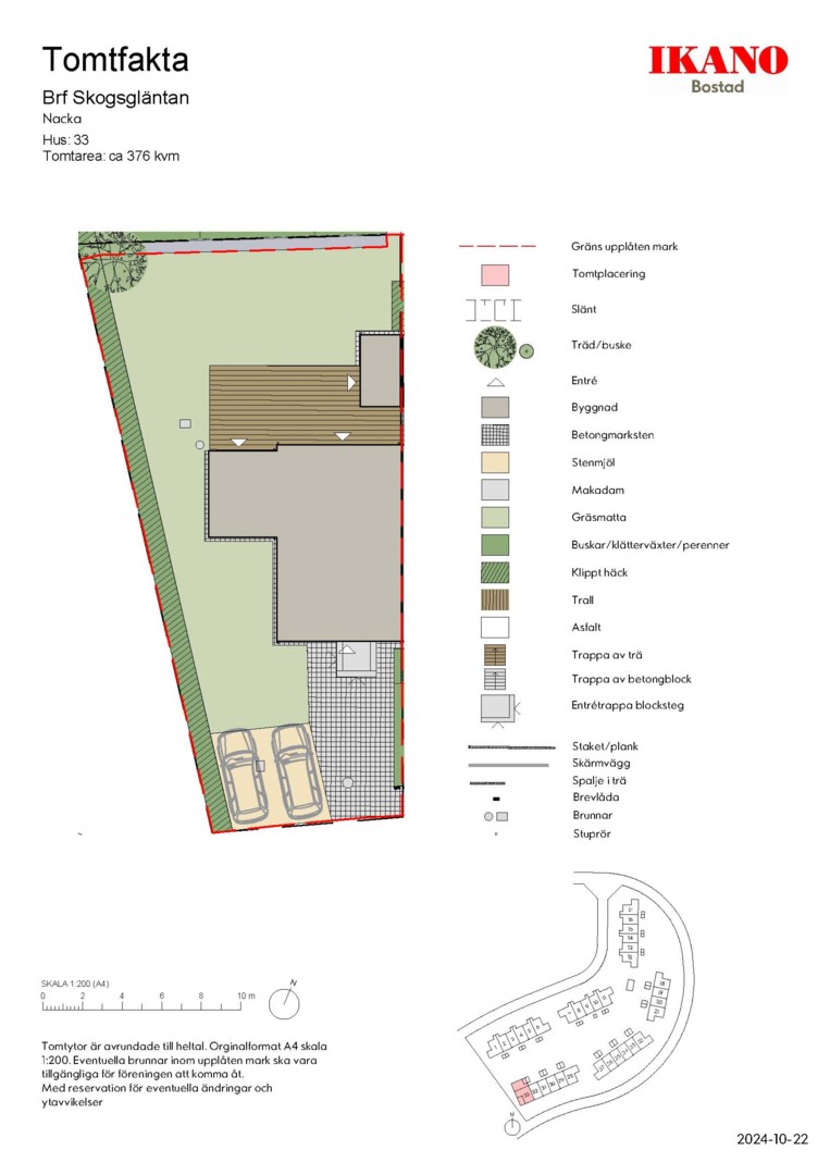 Planlösning från Boplatsringen 75A, Till salu i Älta, Nacka
