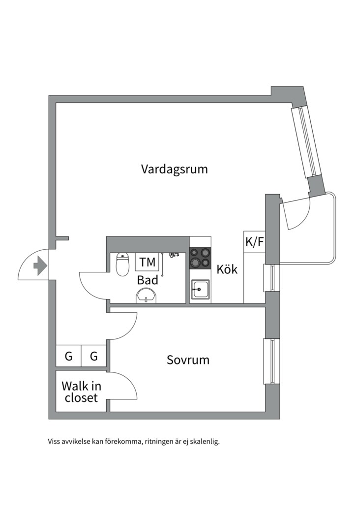 Planlösning från Wennerbergsgatan 6A, Såld i Kungsholmen - Marieberg, Stockholm