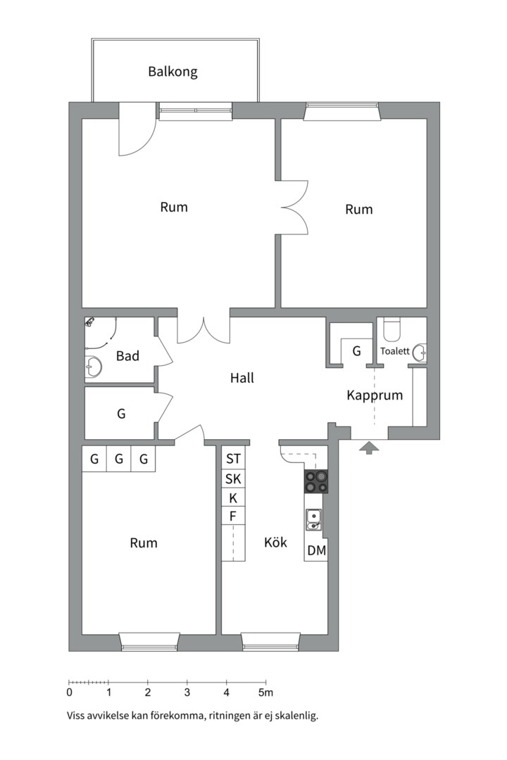 Planlösning från Ringgatan 14A, Till salu i Luthagen, Uppsala
