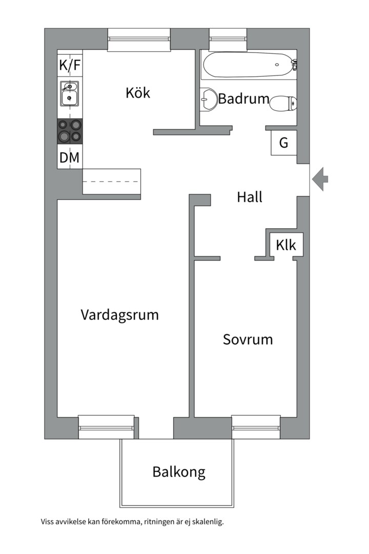 Planlösning från Inteckningsvägen 33, Till salu i Hägerstensåsen, Stockholm