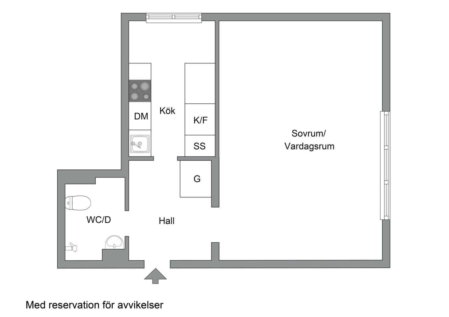 Planlösning från Kruthusbacken 80B, Kommande i Råsunda, Solna
