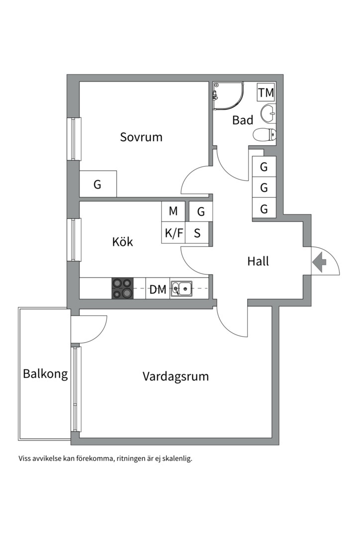 Planlösning från Väpnargatan 15A, Till salu i Tunabackar, Uppsala