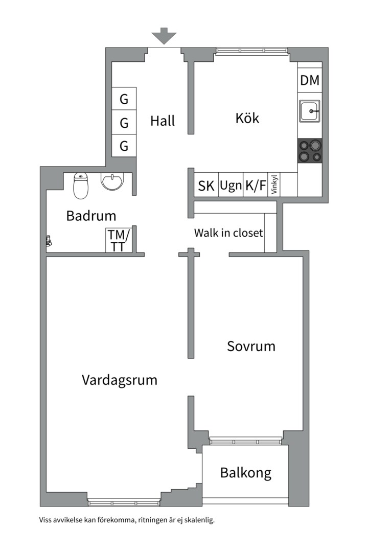 Planlösning från Karlbergsvägen 76, Till salu i Vasastan, Stockholm