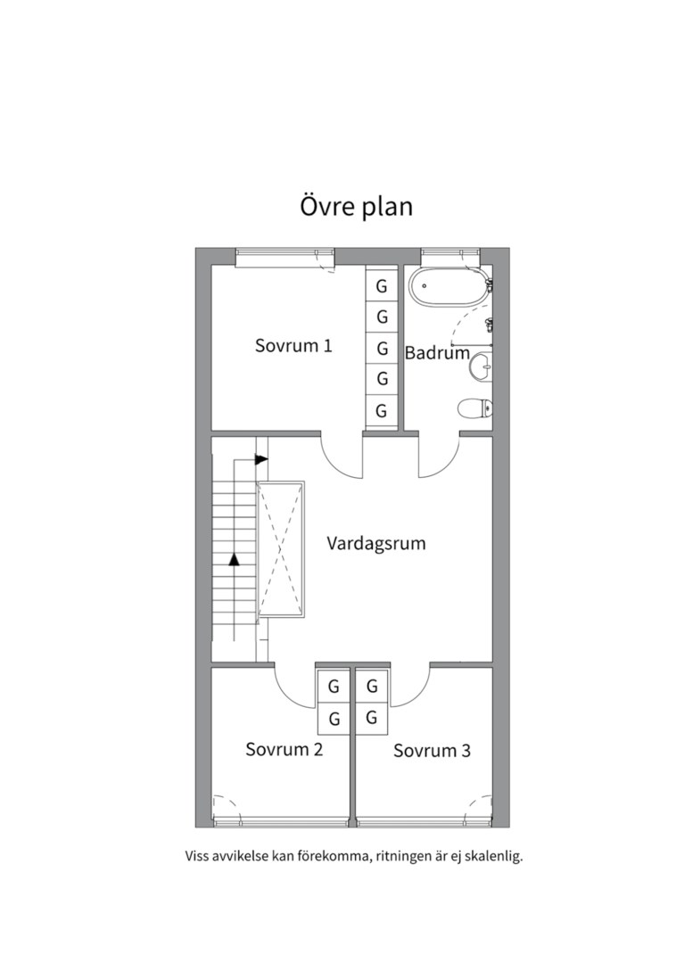 Planlösning från Skurusundsvägen 97B, Såld i Skuru, Nacka