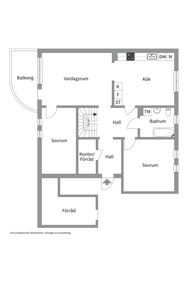 Planlösning från Kantatvägen 5, Till salu i Nacka Forum, Nacka