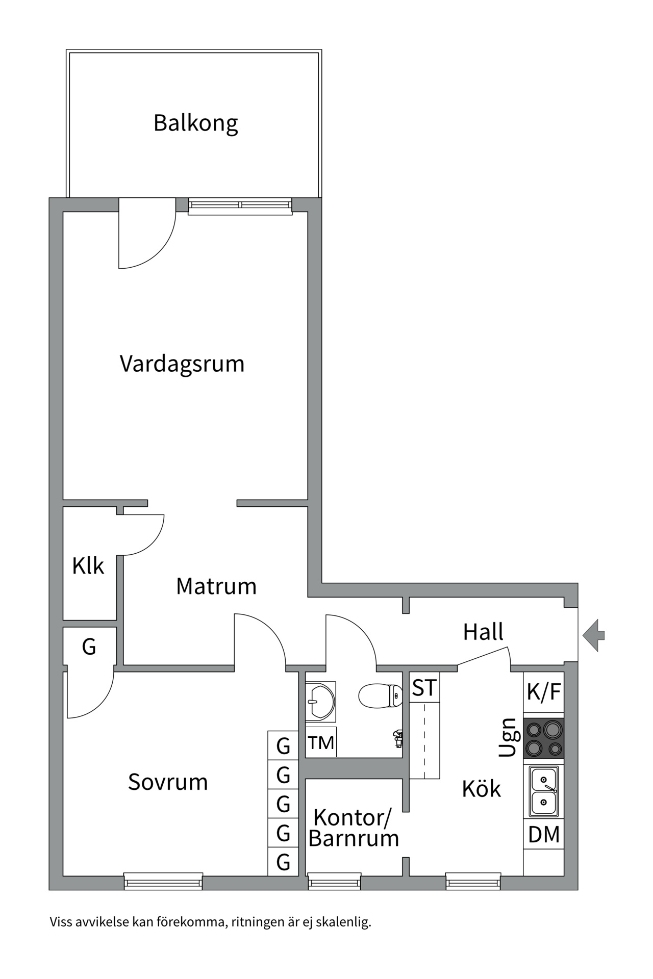 Bostadsbild från S:t Göransgatan 31C, Såld i Fålhagen, Uppsala