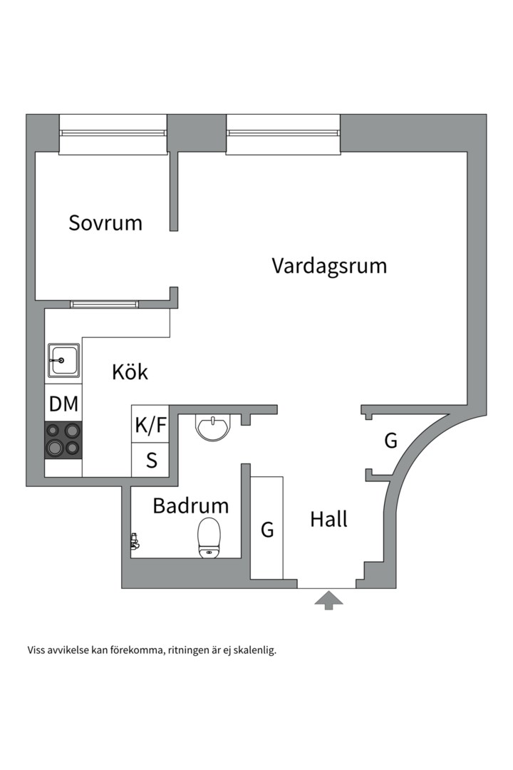 Planlösning från Frödingsvägen 4, Kommande i Kungsholmen - Fredhäll, Stockholm