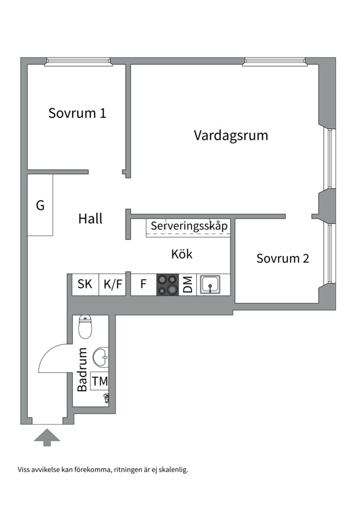 Planlösning från Frödingsvägen 2, Såld i , Stockholm