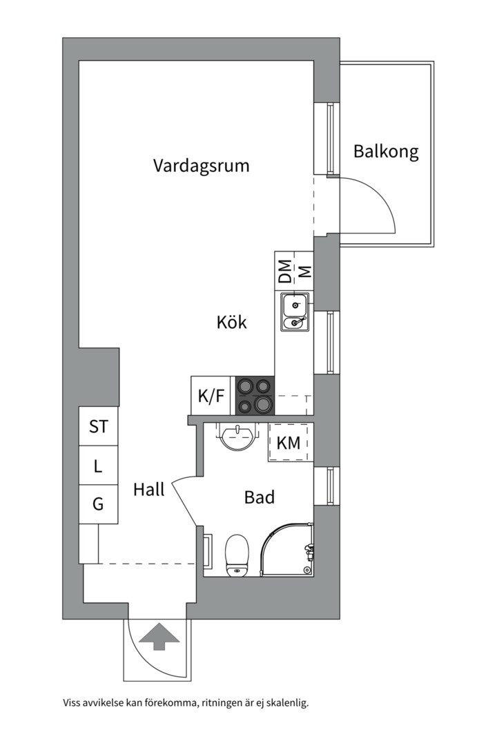 Planlösning från Torgny Segerstedts allé 95A, Såld i Rosendal, Uppsala