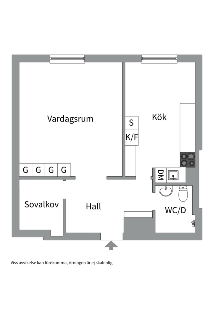 Planlösning från Marielundsgatan 3B, Till salu i Fålhagen, Uppsala