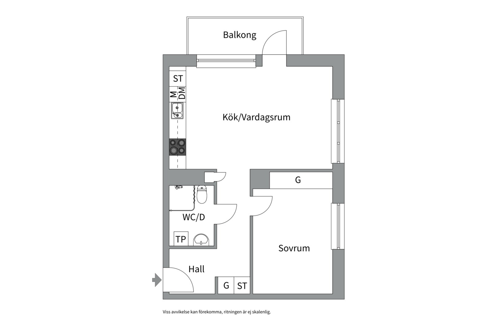 Planlösning från Albert Engströmsgatan 2H, Till salu i Gränby, Uppsala