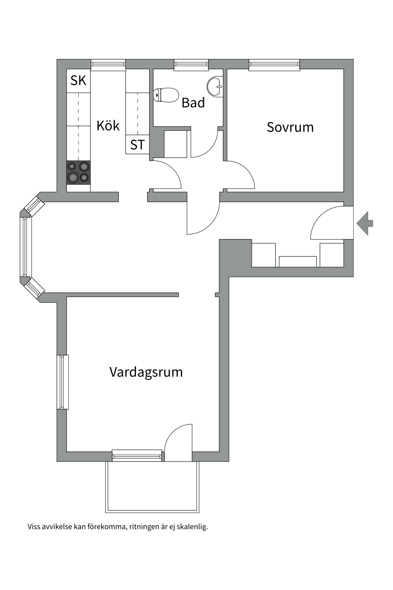 Bostadsbild från Haga parkgata 7B, Kommande i Haga, Västerås