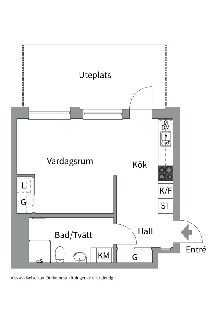 Planlösning från Otto Myrbergs väg 2C, Till salu i Rickomberga/Luthagen, Uppsala