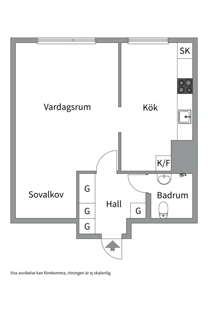 Planlösning från Atlasvägen 39, Till salu i Sickla, Nacka