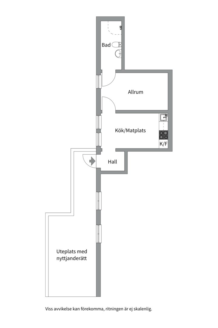 Planlösning från Grisslingebacken 1A, lgh 0901, Till salu i Mörtnäs, Värmdö