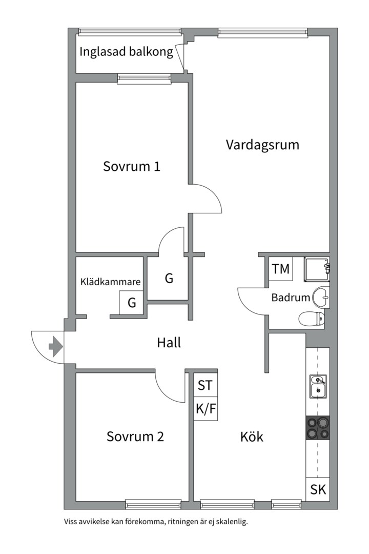 Planlösning från Gröna gatan 27D, Till salu i Salabacke, Uppsala