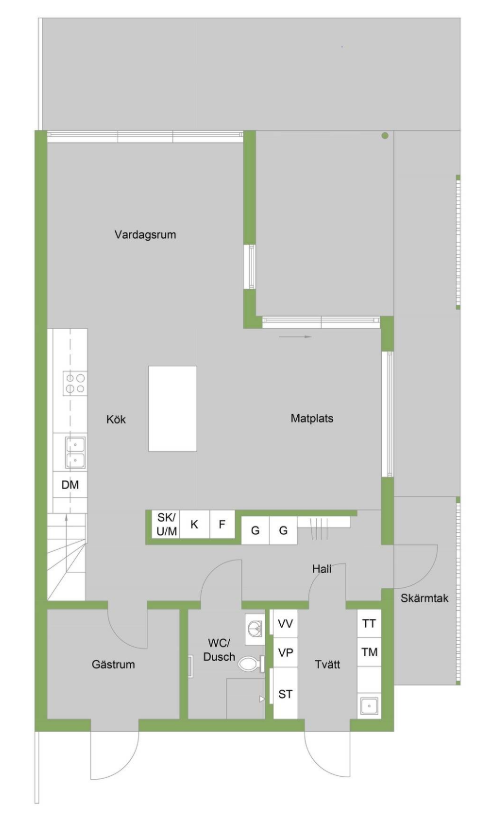 Planlösning från Ripvingevägen 5, Till salu i Strömma, Värmdö